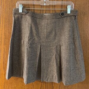 & Other Stories Brown Herringbone Pattern Skirt